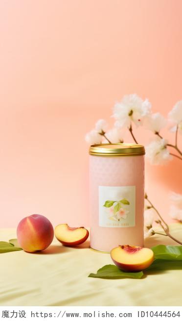 粉色果茶茶叶产品摄影图宣传背景